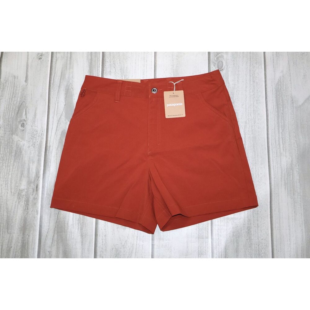 NEW Patagonia Women's Quandary Hiking River Shorts Size 8 Mangrove Red 5"